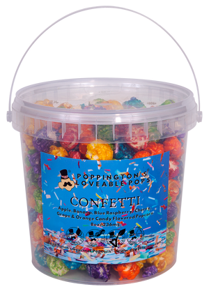 Loveable Pops Pails Confetti Flavor by Poppington's Gourmet Popcorn