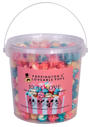 Loveable Pops Pails Real Love Flavor by Poppington's Gourmet Popcorn