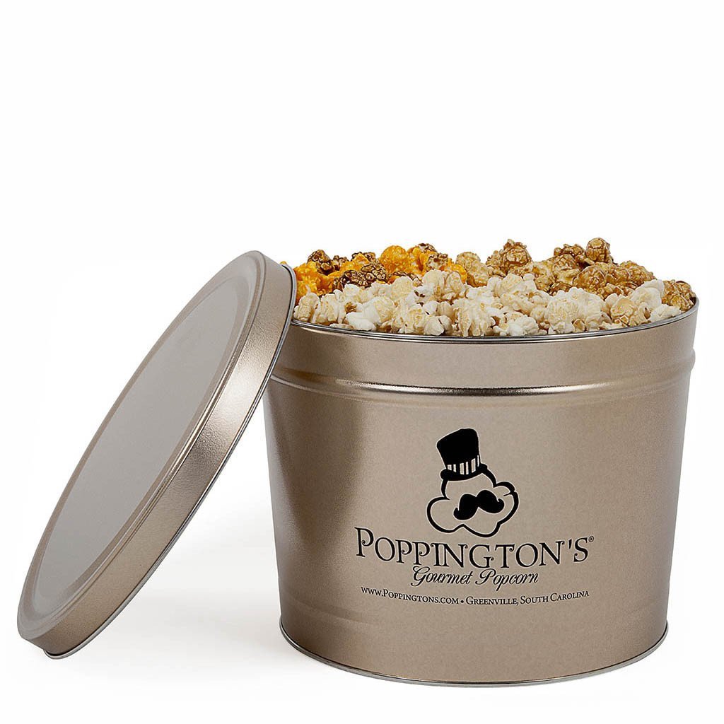 Popcorn Tin-2 Gallon Poppington's - Poppington's Gourmet Popcorn