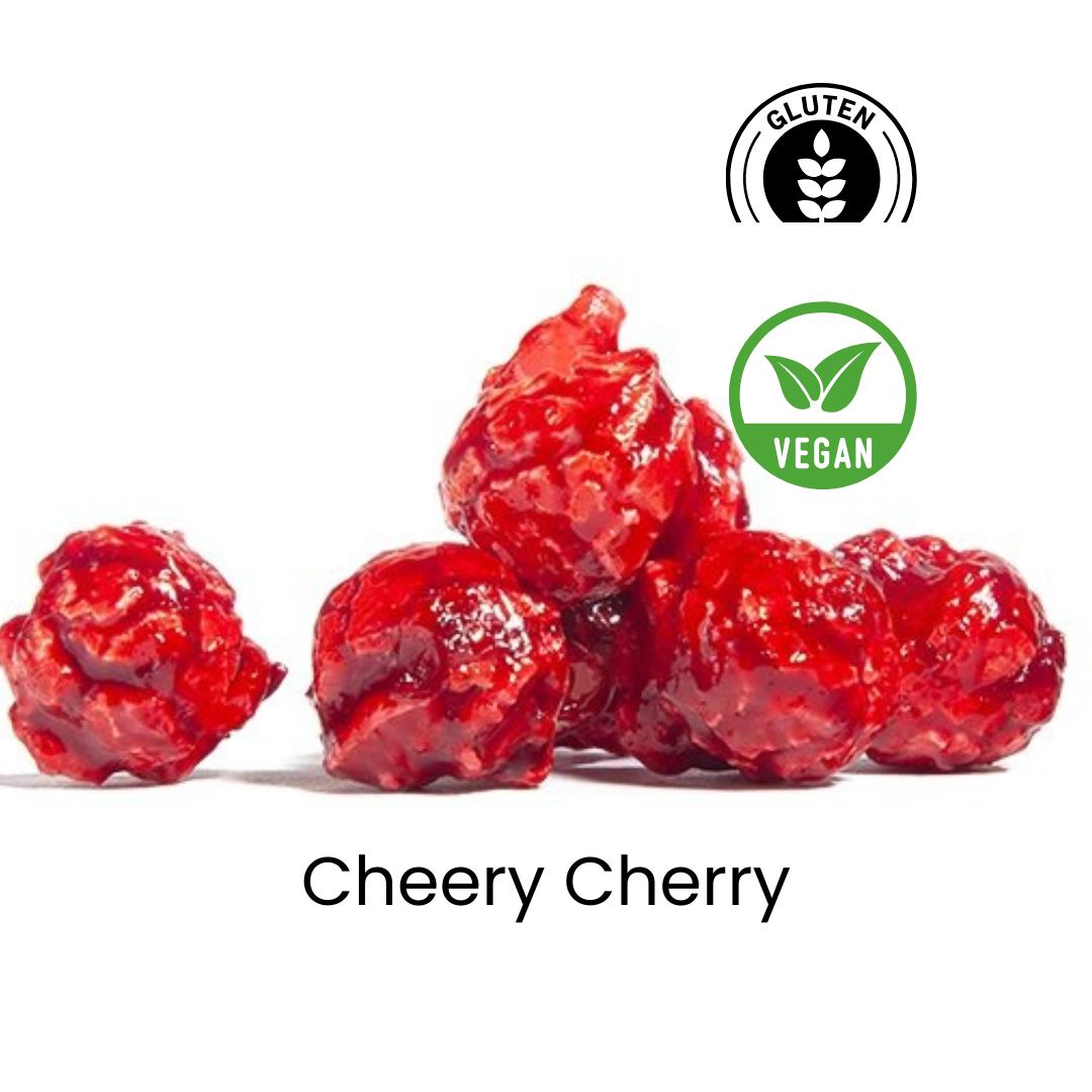 Cheery Cherry | Candy Popcorn | Vegan | Dairy-Free | Gluten Free | Nut Free