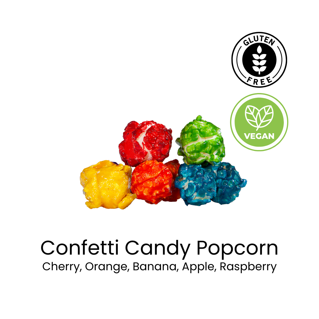 Confetti | Fruit Candy Popcorn | Vegan | Gluten-Free | Nut-Free