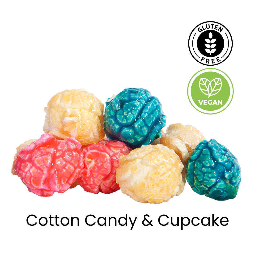 Cotton Candy & Cupcake | Vegan | Gluten Free | Candy Popcorn