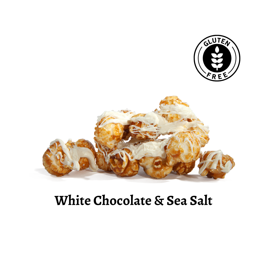 White Chocolate Sea Salt Caramel | Gluten Free | Gourmet Popcorn