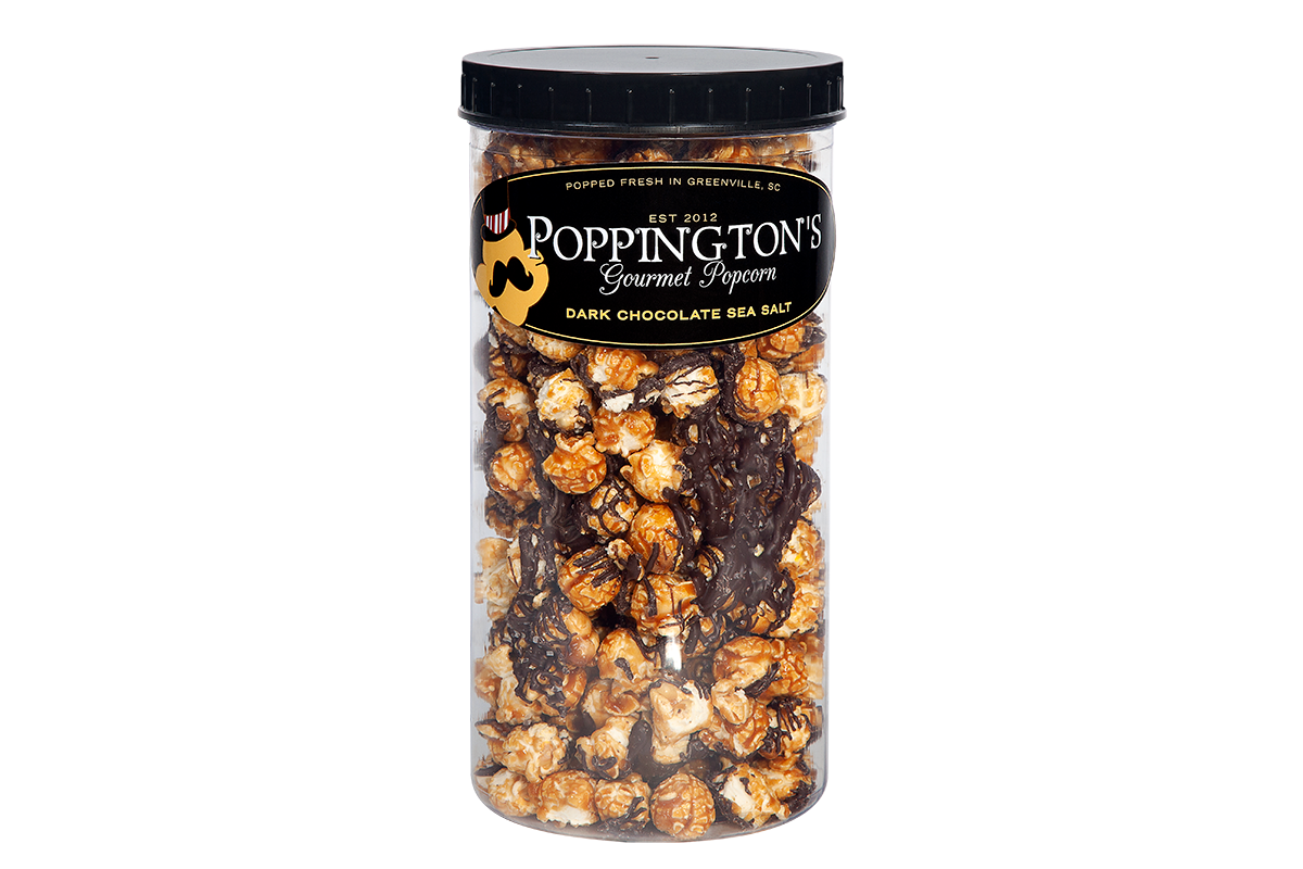 Dark Chocolate Sea Salt Caramel Popcorn by Poppington's - Poppington's Gourmet Popcorn