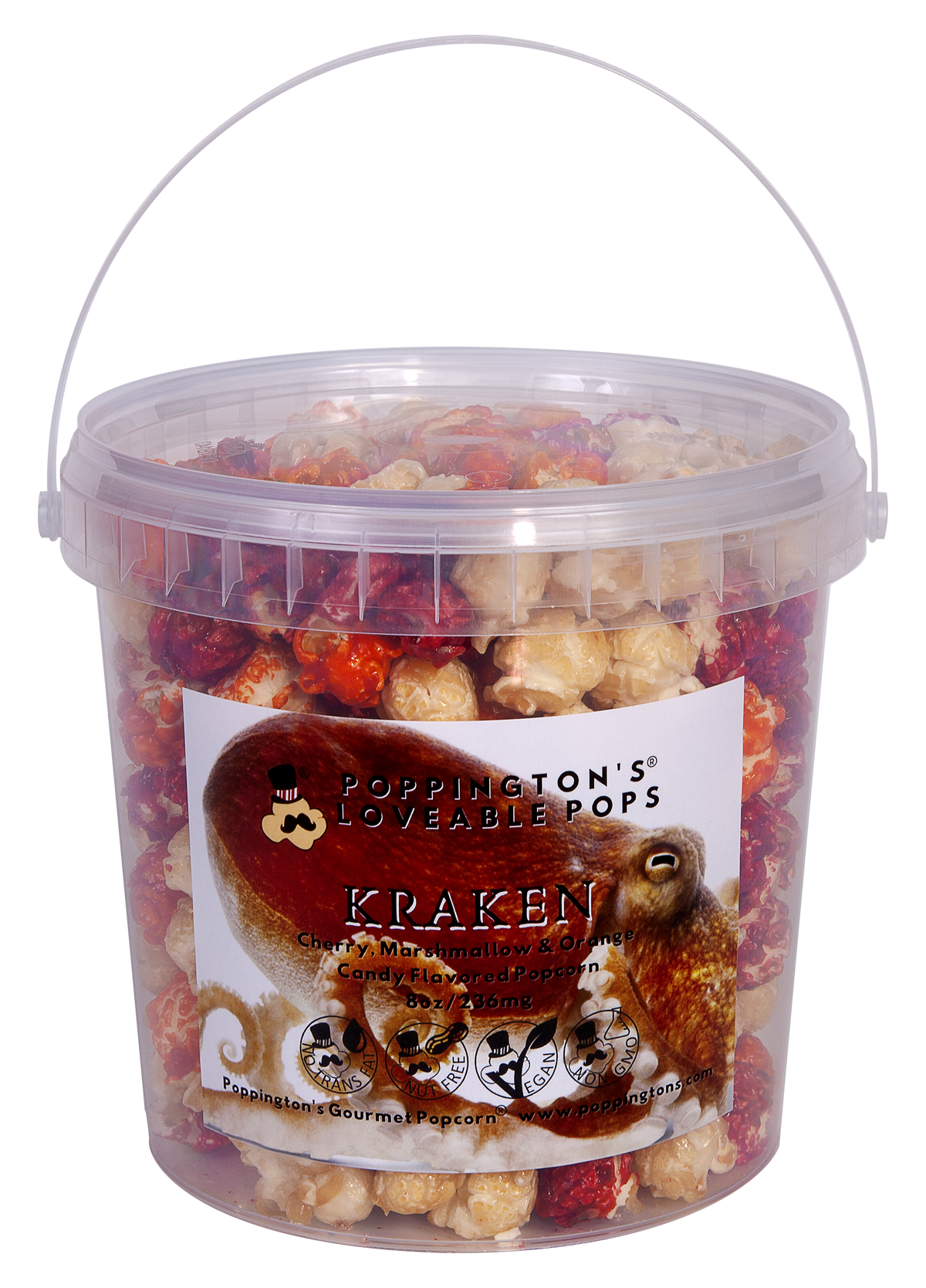 Loveable Pops Pails Kraken Flavor by Poppington's Gourmet Popcorn