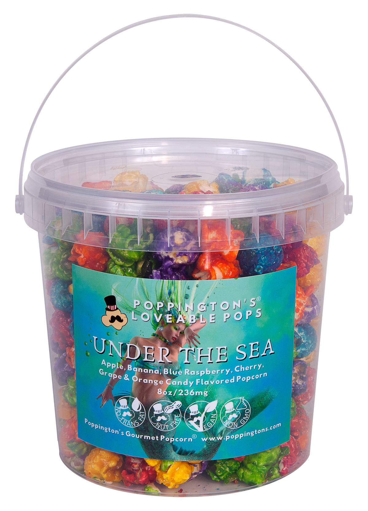 Loveable Pops Pails Under the Sea Flavor by Poppington's Gourmet Popcorn