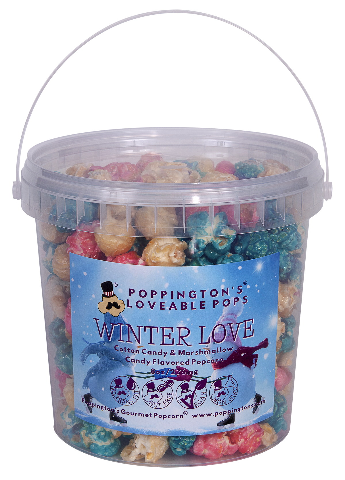 Poppington's Loveable Pops Pails Winter Collection Winter Love Flavor from Poppington's Gourmet Popcorn