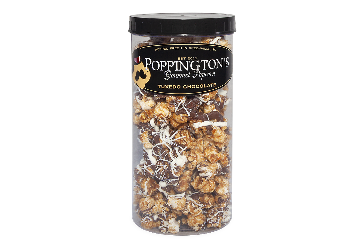 Tuxedo White Milk Chocolate Caramel by Poppington's Gourmet Popcorn