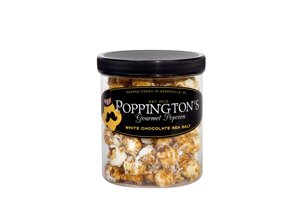 White Chocolate Sea Salt Caramel from Poppington's Gourmet Popcorn
